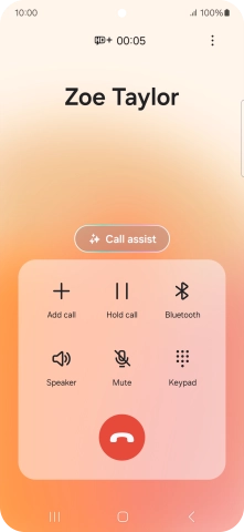 Press Call assist during a call.