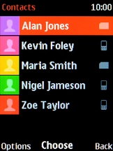 Press the Left selection key.