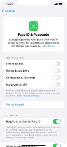 Press Set Up Face ID.