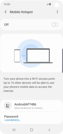 Press the menu icon.