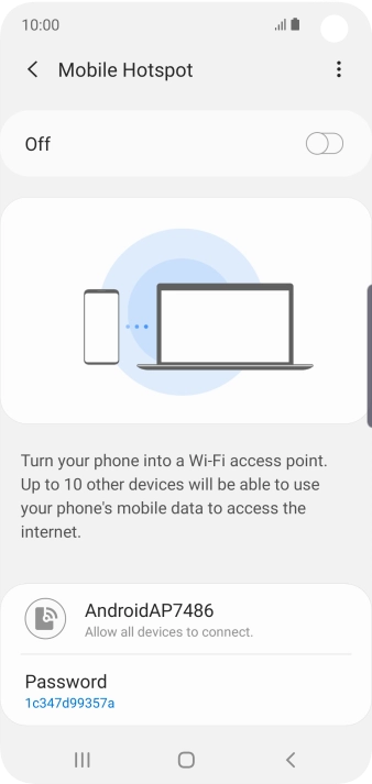 Press the menu icon.