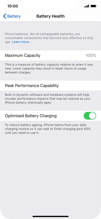 Press the indicator next to 