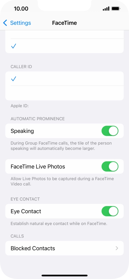 Press the indicator next to 