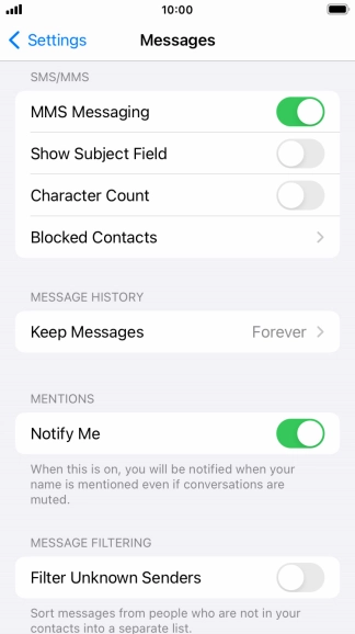 Press the Home key to return to the home screen.