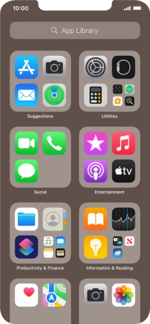 Press the required app.