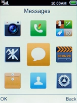 Select Messages  and press the Left selection key.