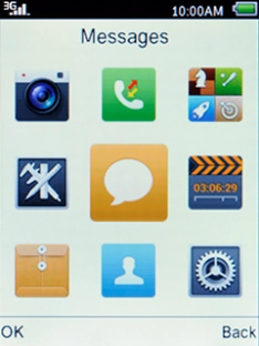 Select Messages  and press the Left selection key.