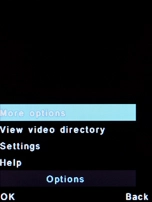 Select Settings and press the Left selection key.