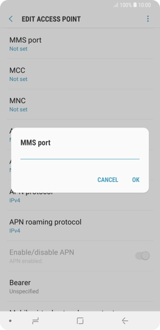 Key in 80 and press OK.