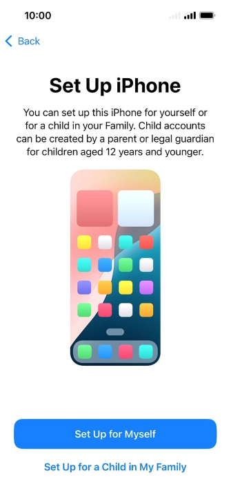 Press Set Up for Myself. Press Set Up for Myself.