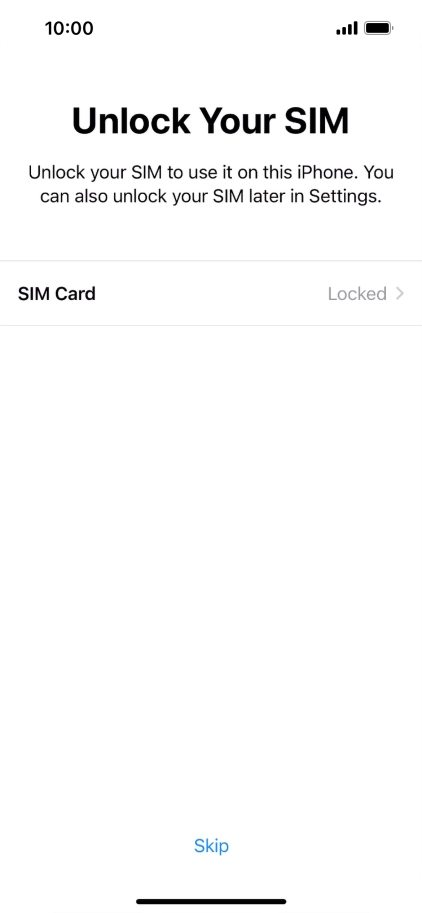 Press SIM Card.