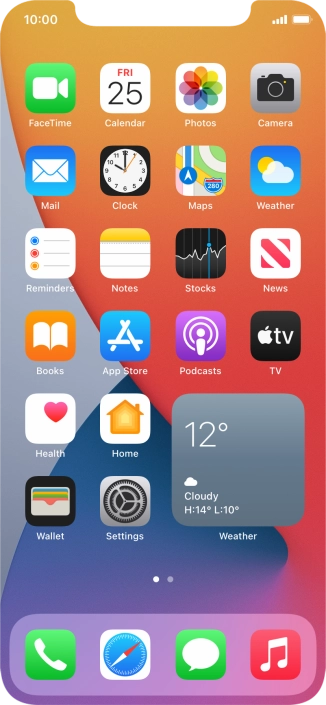 If you're using a Widget Stack: slide up or down on the stack to select the required widget.