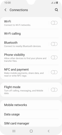Press Mobile networks.
