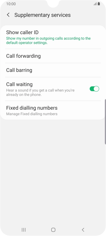 Press the indicator next to 