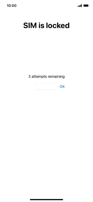 If your SIM is locked, key in your PIN and press OK.