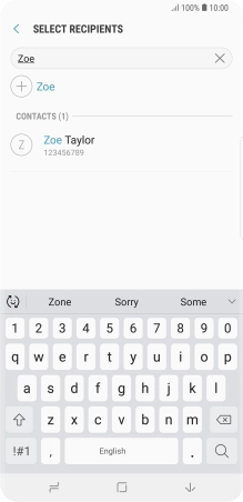 Press the required contact.