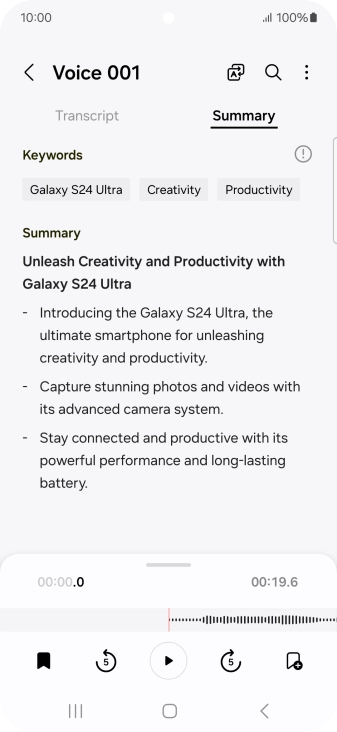 Press the Return key to save the changes.