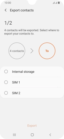 Press the name of the SIM.
