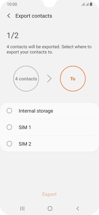 Press the name of the SIM.