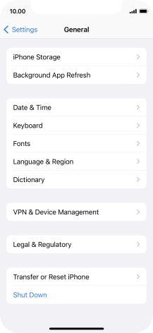 Press Transfer or Reset iPhone.