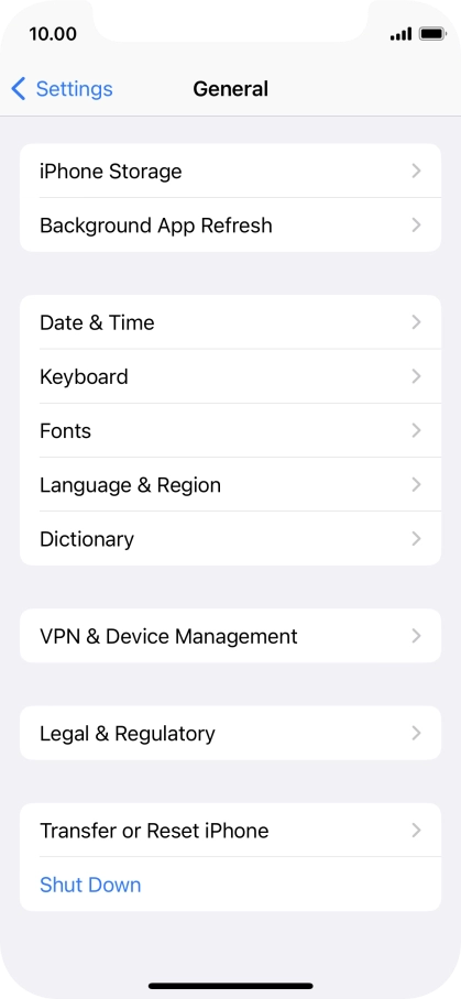 Press Transfer or Reset iPhone.