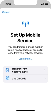Press Use QR Code. Press Use QR Code.