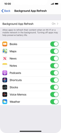 Press Background App Refresh. Press Background App Refresh.