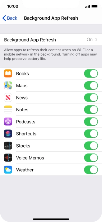 Press Background App Refresh. Press Background App Refresh.