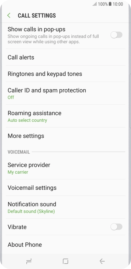 Press More settings.