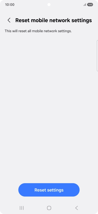 Press Reset settings.