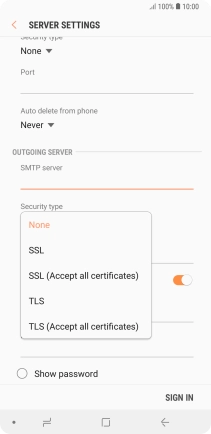 Press None to turn off the function.