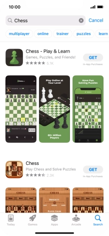 Press the required app.