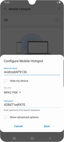 Press the field below 