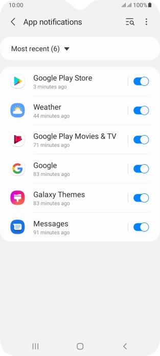 Press the drop down list.