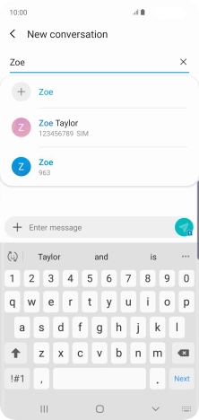 Press the required contact.