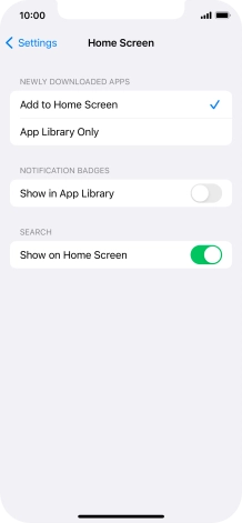 To add new downloaded apps to both the home screen and App Library, press Add to Home Screen.