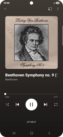 Press arrow right to go to the next audio file.