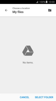 Press SELECT FOLDER. Press SELECT FOLDER.