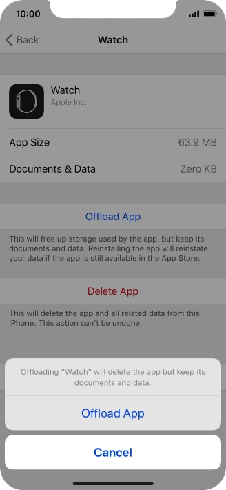 Press Offload App.