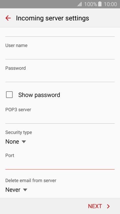 Press the drop down list below 