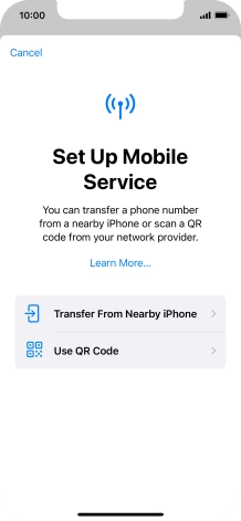 Press Use QR Code. Press Use QR Code.