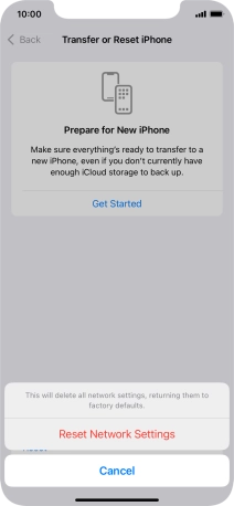 Press Reset Network Settings.