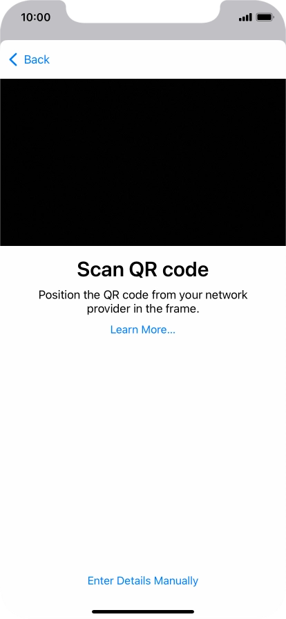 Place the QR code you've received inside the phone camera frame to scan the code.
