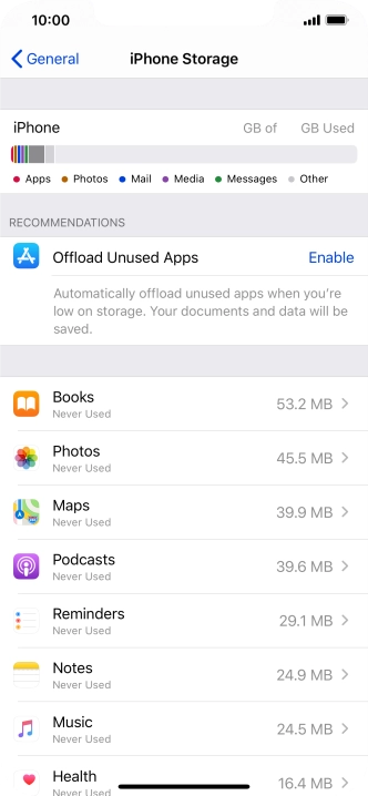 Press the required app.