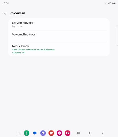 Press Voicemail number.