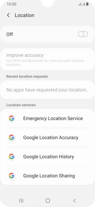 Press the indicator to turn the function on or off.
