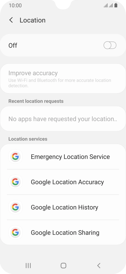 Press the indicator to turn the function on or off.