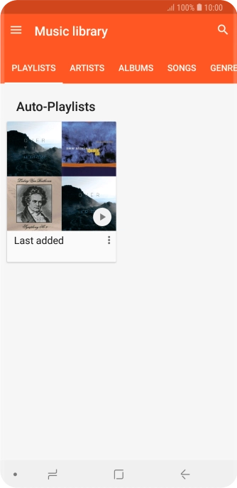 Press the required category.
