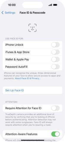 Press Set Up Face ID.