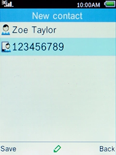 Press the Left selection key.